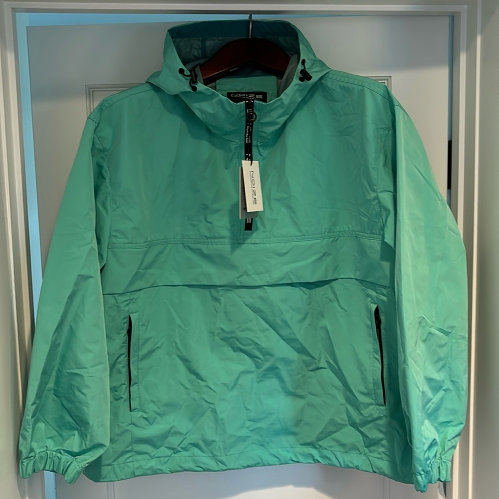 NWT Noize Naomi oversized pullover rain jacket in mint green